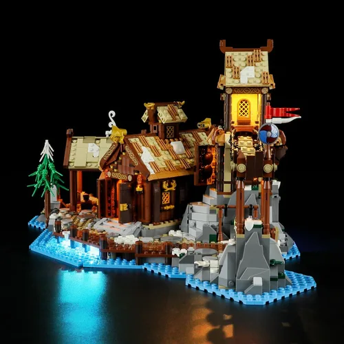Vista 2 de LIGHTAILING Luz para Lego- 21343 Viking Village - Kit de iluminación LED compatible con el modelo de bloques de construcción Lego - NO incluido