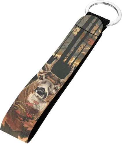 Vista 13 de INSTANTARTS Llavero automático Lanyard Hand Wrist Lanyard Correa de muñeca con anillo de metal