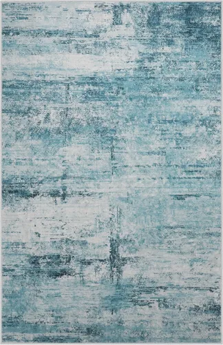 Vista 154 de Alfombra abstracta de 3 x 5 para sala de estar, dormitorio, entrada, color azul