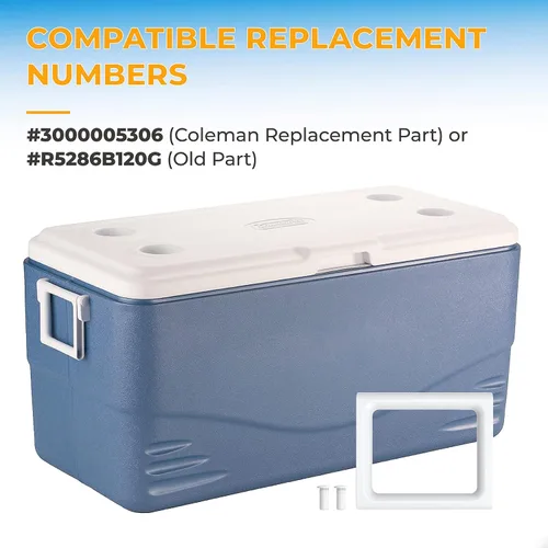 Vista 4 de Pokin Piezas de repuesto de mango enfriador para Coleman de 2 vías, mango Xtreme Cooler para accesorios de refrigeración de camping, doble capa
