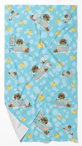 Vista 110 de Caroline's Treasures WDK5738BTLG Airedale - Toalla de baño grande para bañera
