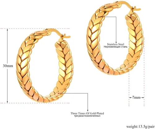 Vista 2 de Aretes geométricos negros para mujer, de acero inoxidable, hipoalergénicos, hechos a mano, aretes colgantes de oro rosa, gruesos y delicados aretes