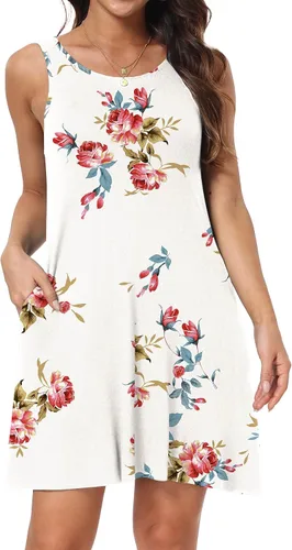 Vista 15 de Vestido de manga corta para mujer con hombros descubiertos y bolsillos 02-Army