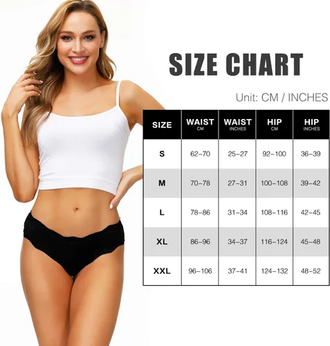 Vista 6 de LYYTHAVON bragas de algodón transpirables, ropa interior para mujeres, 5unidades