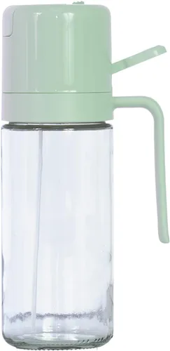 Vista 8 de Glad Dispensador de aceite 2 en 1, 18.6 oz/18.6 fl oz, pulverizador de aceite de oliva para cocinar, verter aderezos para ensaladas y asar a la Beige