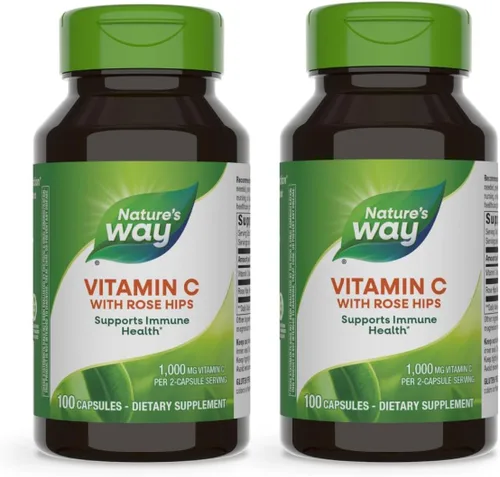 Vista 8 de Nature's Way Vitamina C-500 con Rose HIPS; 1000 mg por porción; 100 cápsulas