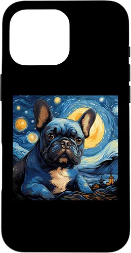 Vista 19 de Van Gogh Dog French Bulldog Case for iPhone 16