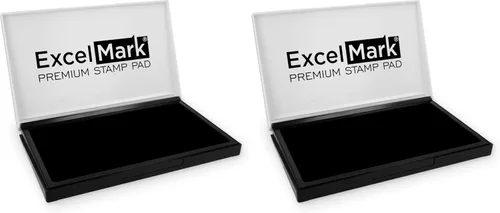 Vista 21 de ExcelMark - Almohadilla de tinta para sellos de goma 1-7/8 por 3-1/8 pulgadas - Negro