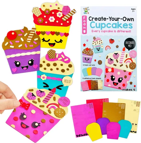 Vista 14 de VKPI Kit de regalo de 4 piezas de espuma EVA, creativo para hacer tus propios autos, proyectos de manualidades de papel de espuma de dibujos Coches