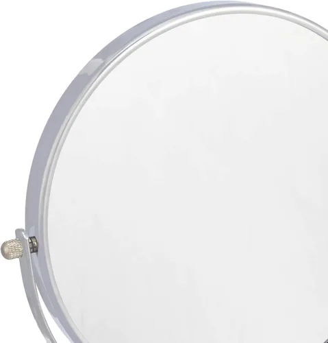 Vista 3 de Amazon Basics Espejo de baño redondo con aumento de tocador para montaje en pared, aumento 1X/5X, 12.8 pulgadas de largo x 10 pulgadas de ancho