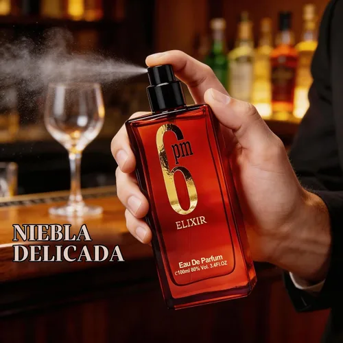 Vista 6 de A CENTER 6pm Elixir Eau de Parfum para hombre, 3.4 fl oz, cálida colonia de madera, fragancia de larga duración, aroma de tabaco ámbar, regalo