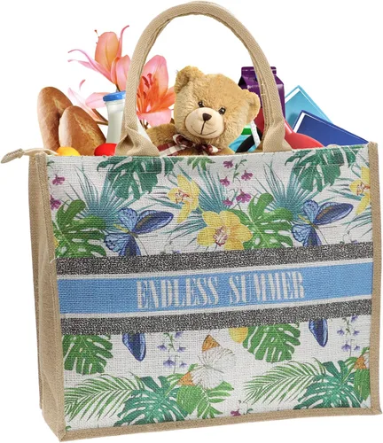 Vista 76 de Bolso grande de paja para mujer, tejido de ratán, bolso de playa de verano, a rayas