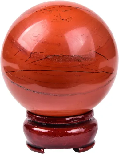 Vista 20 de JIC Gem Piedra Natural de Jaspe Africano Cristal de Curación Esfera Adivinación Bola de Piedra Preciosa, Feng Shui Reiki Aura Decoración