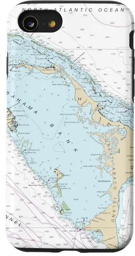 Vista 18 de iPhone 16 Nautical Chart - Abaco Islands, Bahamas, Caribbean Case