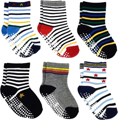 Vista 3 de Calcetines tobilleros con agarre para niños y niñas 1-33-55-7T