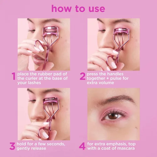 Vista 3 de Real Techniques Miracle Eyelash Curler, Lash Tool for Mascara, Pink