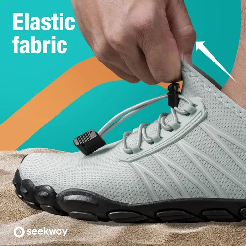 Vista 4 de SEEKWAY - Zapatos de agua unisex, de secado rápido, tipo calcetín y con sensación de pies descalzos para adultos ideales para playa, natación, río