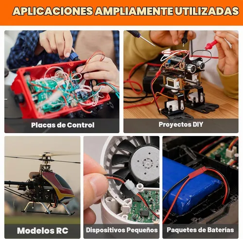Vista 4 de JST-PH Kit de conectores de 0.079 in y JST-SYP de 0.098 in con herramienta de crimpado de trinquete AWG28-17, juego de terminales de cable de 21