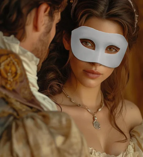 Vista 7 de Máscara de media cara elegante - Máscara veneciana