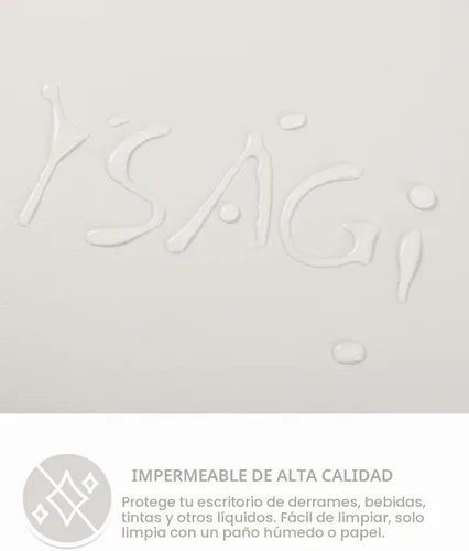 Vista 4 de YSAGi Alfombrilla de Escritorio de Cuero Antideslizante, Alfombrilla de Teclado para Escritorio de Computadora Portátil Impermeable, Protector