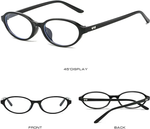 Vista 5 de ADE WU Gafas ovaladas de moda para mujer, lindos lentes retro de los años 90, con marco ligero y delgado