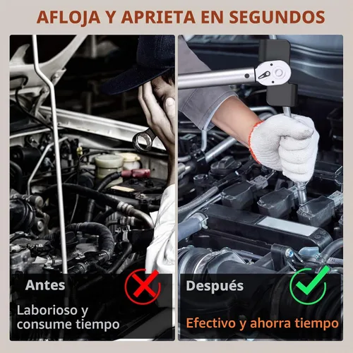Vista 6 de Anblak Extensor de Llave para Barras de Disyuntor de 1/2 Pulgada de Unidad/21 mm de Unidad Hexagonal, Adaptador Universal de Extensión de Llave