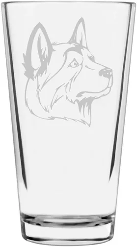Vista 2 de Podenco Canario - Vaso de pinta de 16 onzas con temática de perro personalizado