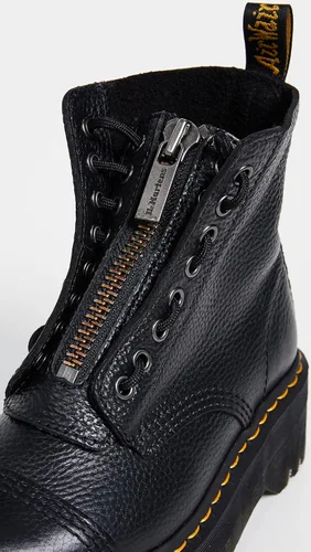Vista 6 de Dr. Martens Botas de plataforma de piel Sinclair de 8 ojales para mujer