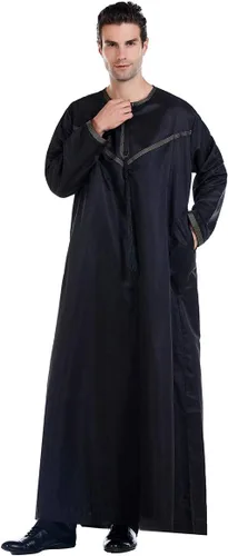 Vista 19 de Ropa musulmana para hombre, bata de caftán duradera, vestido largo de Dubai, ropa étnica, 1 bata suave