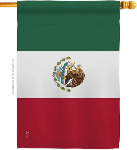 Vista 7 de Nacionalidad México Garden House Banderas Set Regional Nación Internacional Mundo País Particular Área Pequeña Decorativa Patio Banner Doble Cara