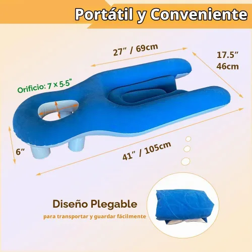 Vista 5 de Almohada boca abajo después de cirugía ocular, almohada propensa con agujero para el brazo para dormir, desprendimiento de retina, recuperación