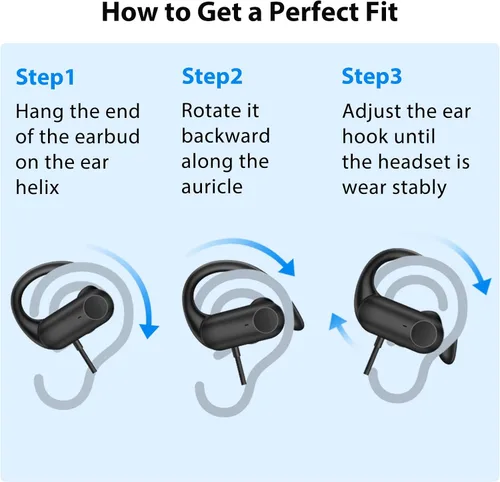 Vista 5 de APETOO Auriculares USB C con micrófono de gancho y control de volumen, auriculares con cable de entrenamiento tipo C, sonido estéreo de alta