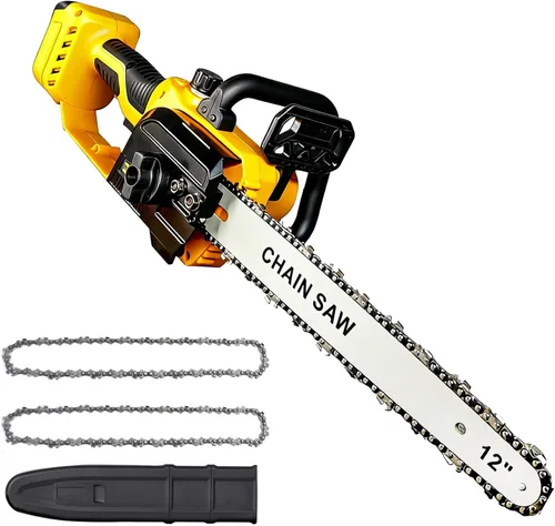 Vista 9 de Mini motosierra inalámbrica de 8 y 10 pulgadas, compatible con batería Dewalt de 20 V MAX, motosierras eléctricas sin escobillas para cortar madera