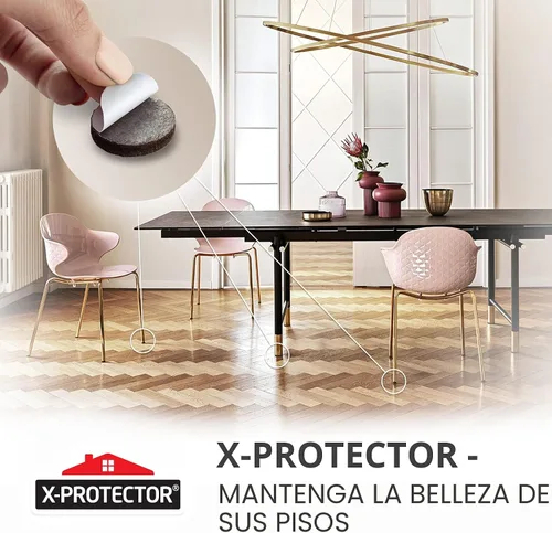 Vista 6 de Almohadillas de fieltro X-PROTECTOR para muebles, 235 piezas de alta calidad, los mejores protectores de piso de madera para proteger tu suelo