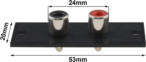 Vista 4 de 4 unids RCA conector 2 vías RCA terminal panel de pared placa entrada Phono chasis socket AV conector audio hogar accesorios