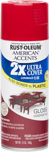 Vista 16 de Rust Oleum 280720 American Accents Ultra Cover 2X Pintura en aerosol, color Satin Lagoon, 12 onzas Laguna Satinado