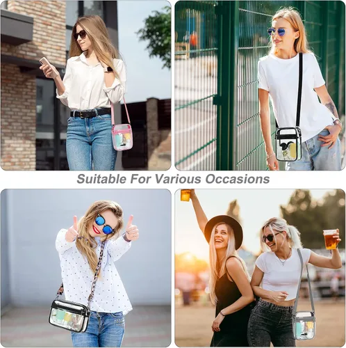 Vista 18 de Clear Crossbody Bag, Stadium Approved Clear Purse Bag With Adjustable Shoulder Strap, Messenger Bags