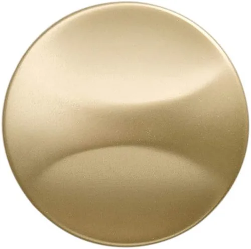 Vista 2 de Hickory Hardware Crest Collection - Pomo plano de 1-1/4 pulgadas de diámetro, acabado ultra latón
