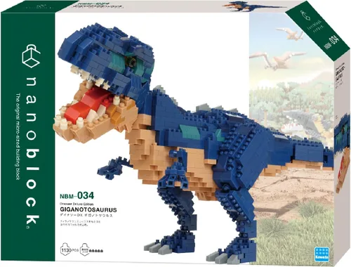 Vista 2 de nanoblock - Dinosaurs - Dinosaurio Deluxe Edition Giganotosaurus, kit de construcción de la serie Advanced Hobby
