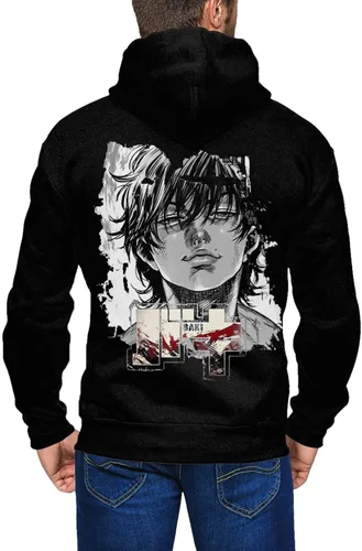 Vista 2 de HARIBHAKT Anime Baki The Grappler Baki Hanma - Sudaderas con capucha para hombre con cremallera completa