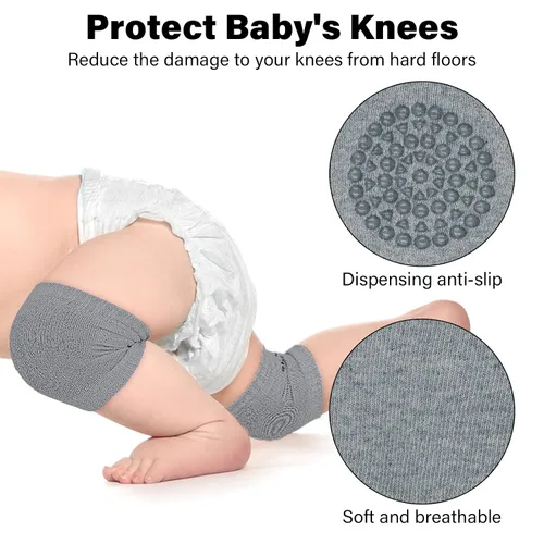 Vista 3 de Protector de cabeza de bebé y rodilleras para bebé, 3 pares de protectores para niños pequeños, cojín de algodón suave, capucha de seguridad Coche