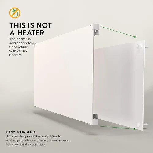 Vista 5 de EconoHome - Protector de calor para panel de calentador de convector de espacio de montaje en pared de 600 W, versión más segura, reduce