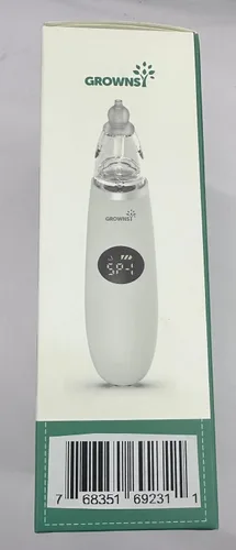 Vista 8 de GROWNSY Aspirador Nasal para Bebé Succionador de Nariz para Bebé Succión Eléctrica de Nariz para Niños Pequeños, Succionador Ergonómico de Mocos