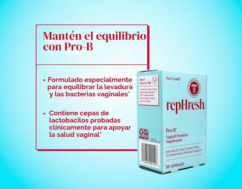 Vista 8 de RepHresh Suplemento probiótico vaginal Pro-B, 30 cápsulas, paquete de 2