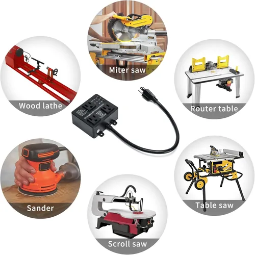 Vista 6 de Interruptor de vacío automático con salida adicional para usar más herramientas eléctricas, Ortis Dust Control Autoswitch Delay Vacuum Vacuum On/Off
