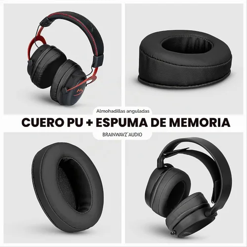 Vista 6 de Brainwavz almohadilla de espuma viscoelástica para oídos con ángulo–adecuado para muchos otros grandes sobre los audífonos–AKG, HifiMan, ATH