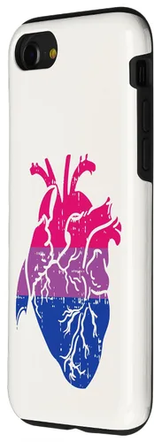 Vista 20 de Funda de regalo para enfermera LGBTQ para iPhone 14 con corazón anatómico y orgullo bisexual