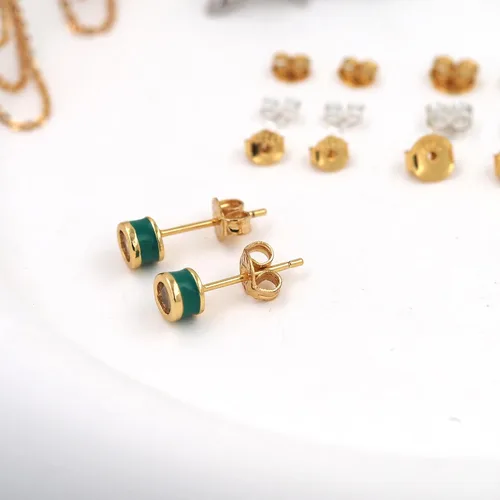 Vista 4 de 20 unidades/10 pares de aretes chapados en oro de 18 quilates para tachuelas, de plata de ley 925, no se decolora, seguro, hipoalergénico seguro