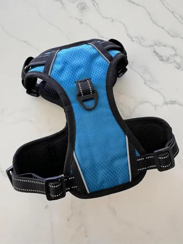 Vista 3 de ROOSK Arnés para perro Sin tirones, reflectante, ajustable en 4 direcciones con soporte para bolsa de excrementos, máxima comodidad, suave