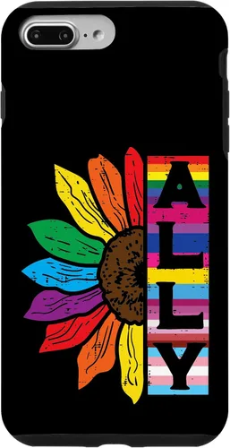 Vista 12 de iPhone 16 Lgbt Gay Ally Sunflower Rainbow Pride Flag Men Women Kids Case